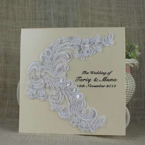 Handmade Wedding Card Foiling Invitation Customized Made in China